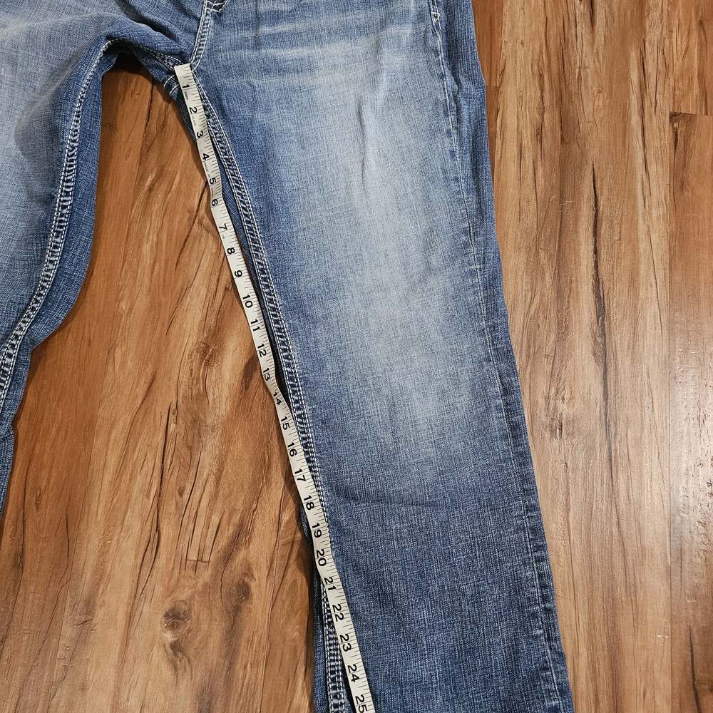 BKE Derek Men's Straight Leg Jeans in Light Blue Wash 33 X 30 - Picture 2 of 4